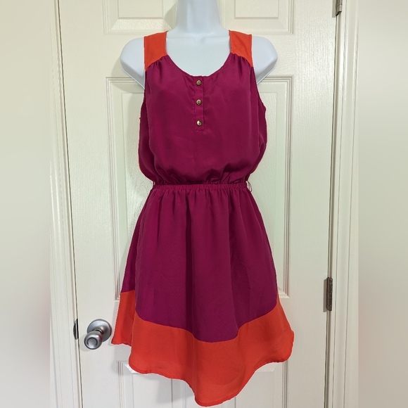 Merona Dresses & Skirts - Merona XS Color Block Elastic Waist Sleeveless Dress